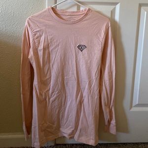 Salmon colored diamond shirt